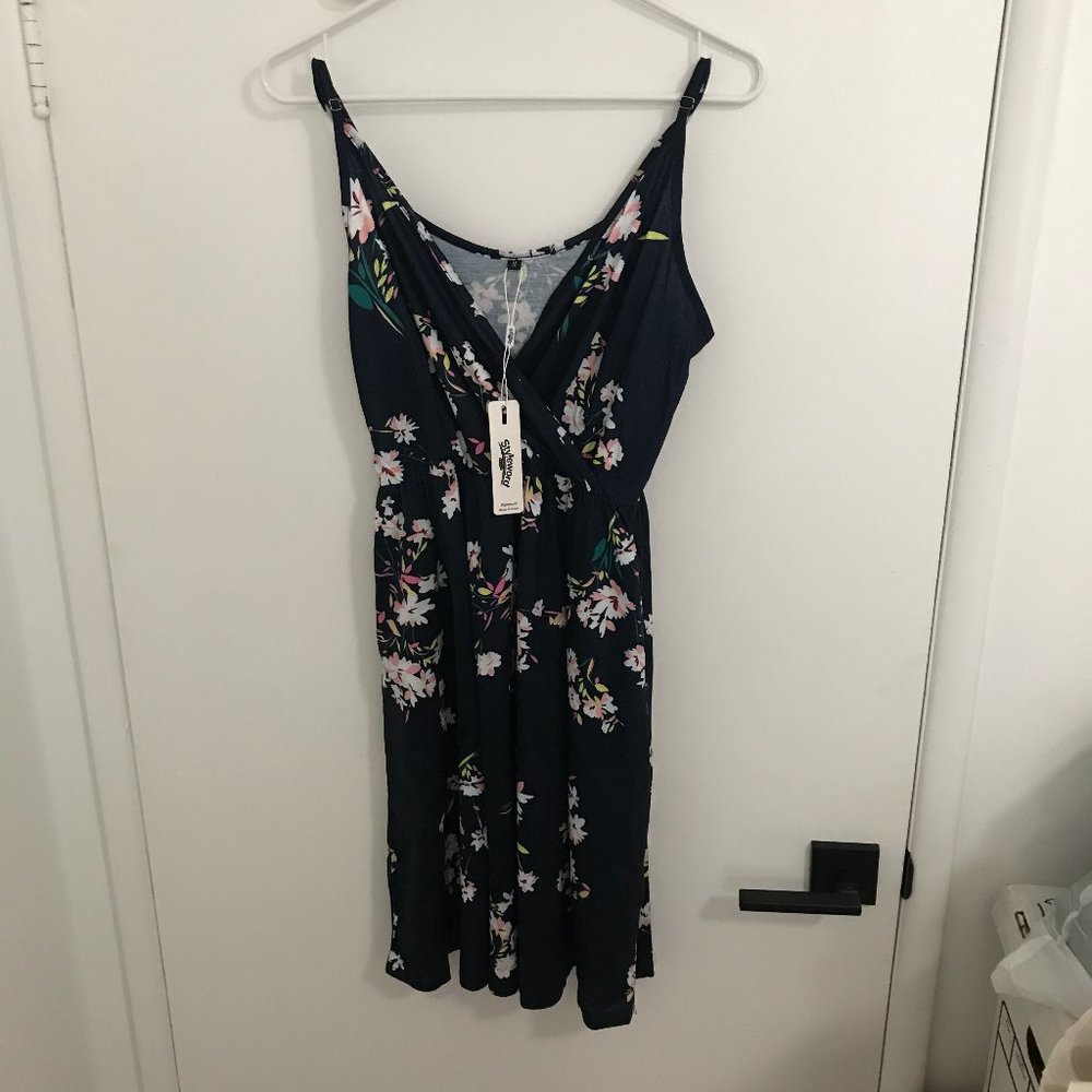 STYLEWORD Women's V Neck Floral Dress - Picture 2 of 3